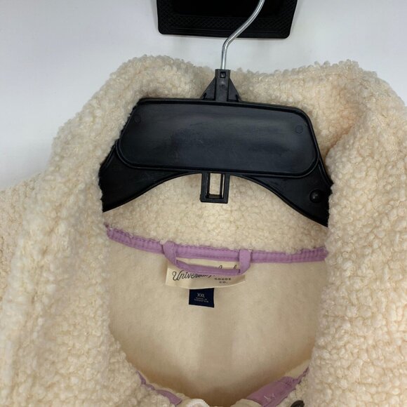 Universal Thread Pullover Faux Sherpa Button Snap Cream Sweatshirt - Picture 3 of 10